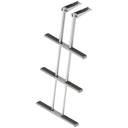 Трап дайверский телескопический складной 3 серых ступени 450 мм (040181GT, 10269454)